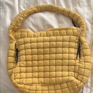 Free People Yellow Quilted Shoulder Bag (NWOT) in excellent condition